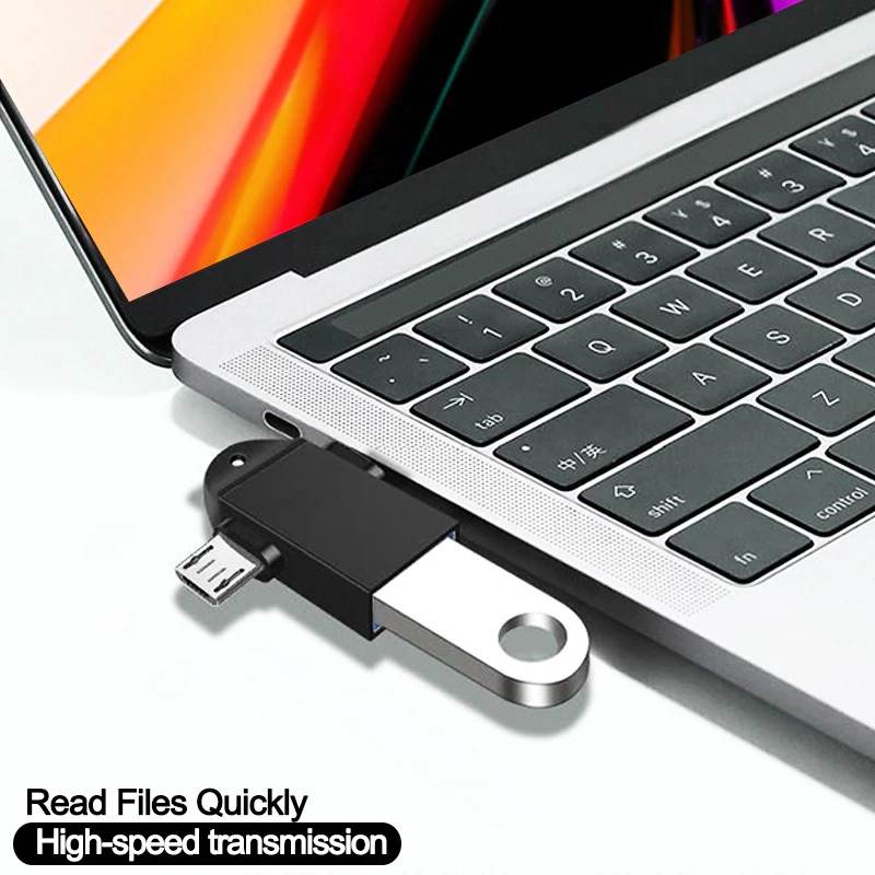 OTG USB 3.0 Type C Micro Android 2 In 1 Multifunction , Peripheral Connection With Android Phone Keyboard Mouse Handle OTG adapter cable