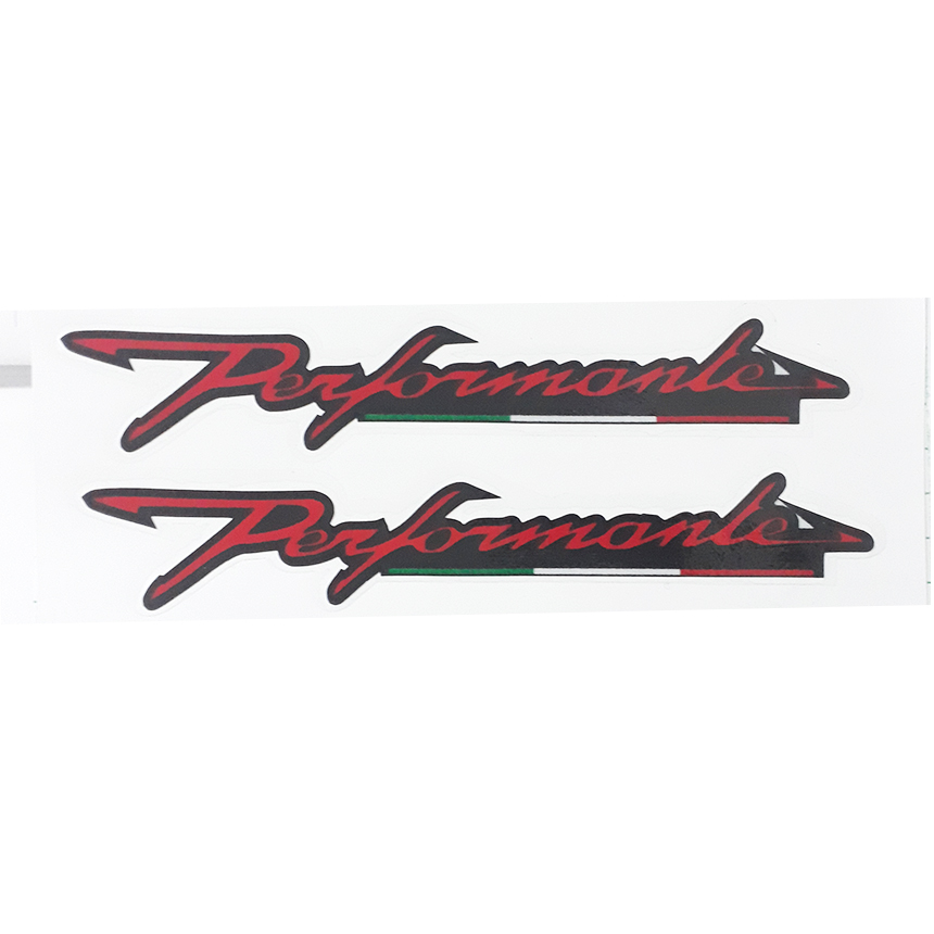 Tem decal performante màu đỏ (giá cho SH 2 chữ), tem dán xe máy SH, xe đạp điện