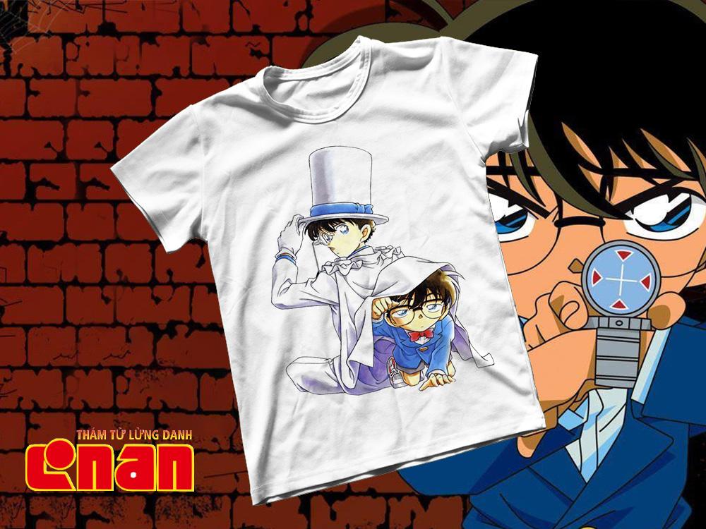 [HCM]Áo thun Cotton Unisex - Anime - Conan - Kaito kid và conan