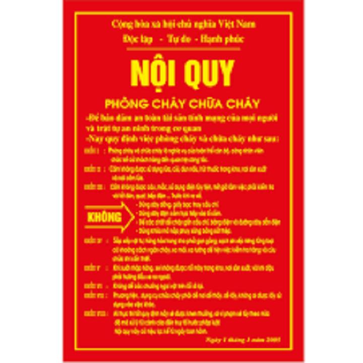 Bộ nội quy, tiêu lệnh  PCCC,, thiết bị pccc
