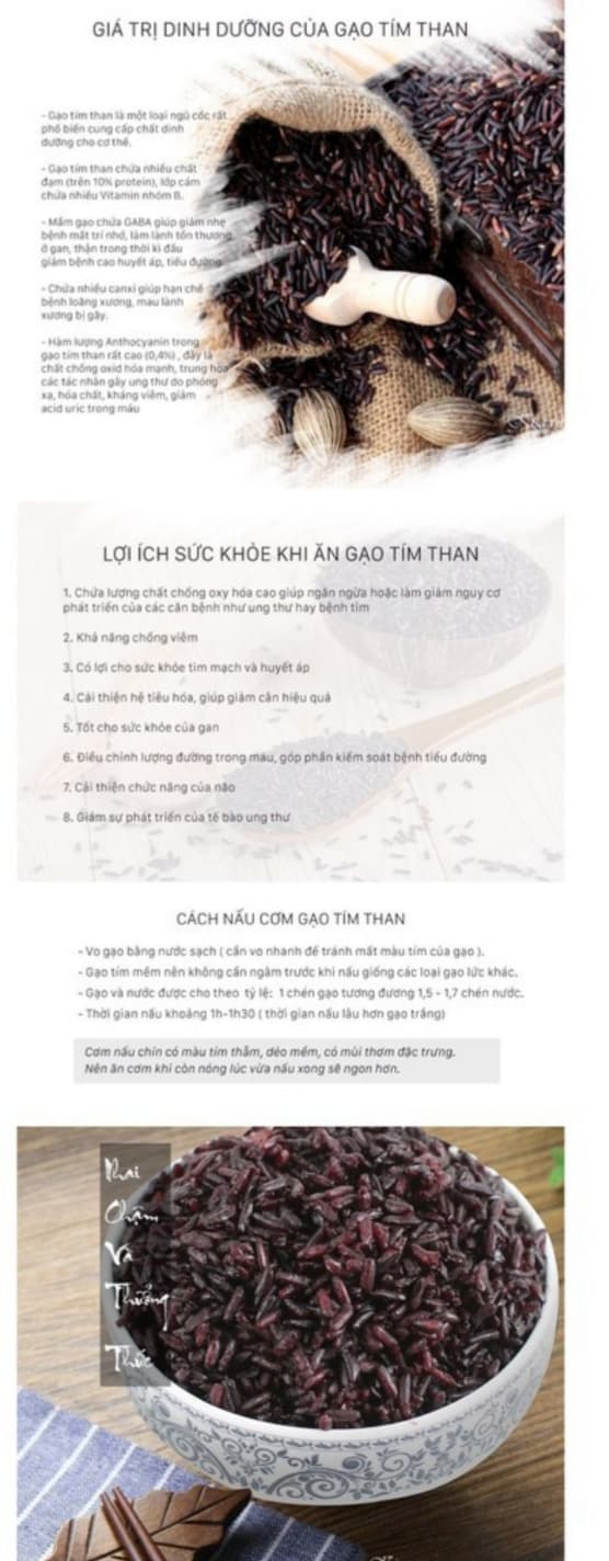 [HCM]Gạo lức tím than Sóc Trăng 1kg