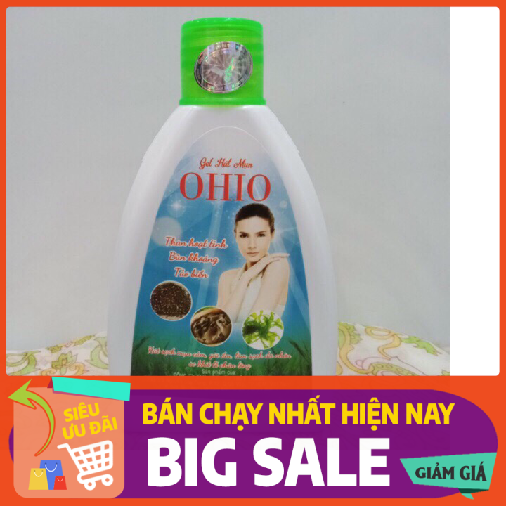 Gel lột mụn than tre ohio chai lớn 200ml