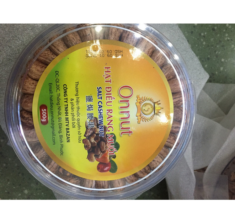 [HCM]Hộp 500gr Hạt điều rang muối vỏ lụa loại A+ Bình Phước