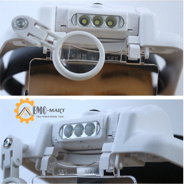 [FreeshipMAX] Kính lúp đeo đầu có đèn led chiếu sáng MG81000G