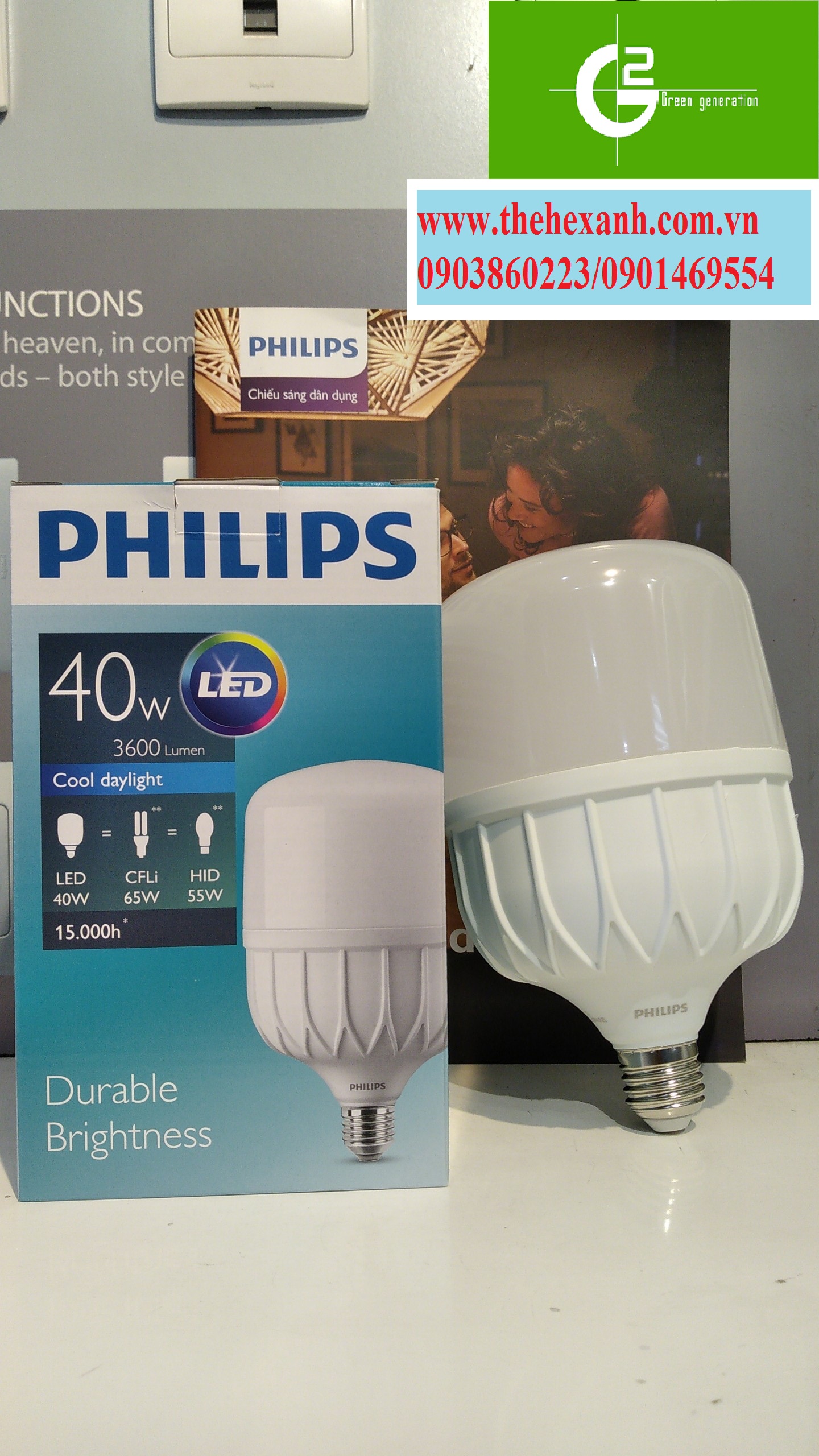[HCM]Bóng đèn trụ Philips TForce Core HB 50W E27 865/30