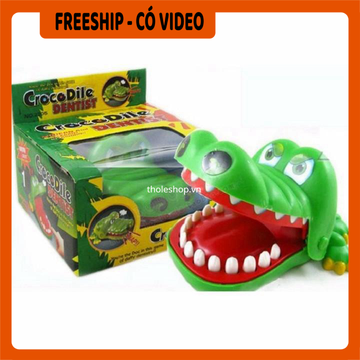 [FREESHIP] Đồ chơi cá sấu cắn tay - Trò chơi cá sấu cắn tay vui nhộn, bộ đồ chơi cá sấu ngộ nghĩnh - Bộ trò chơi khám răng cá sấu