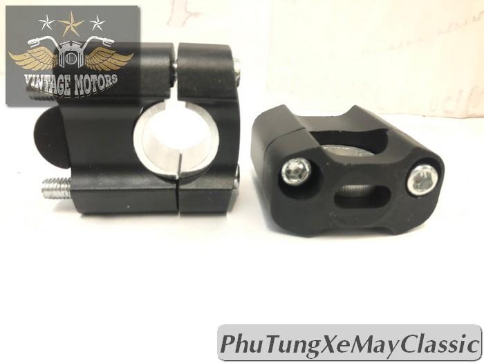 CÙM NÂNG GHI ĐÔNG CLASSIC - Cùm nâng ghi đông nhôm, màu đen. Sử dụng cho ghi đông phi 28mm