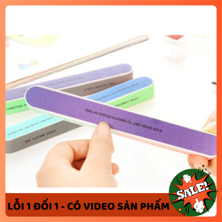Đồ giũa móng - Dụng cụ giũa móng tay 6 mặt - Dụng cụ chà nhám móng tay - Cây dũa móng tay -