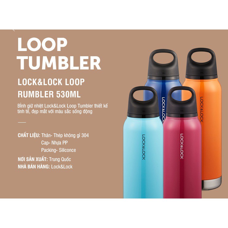 Bình Giữ Nhiệt Bumper Bottle Lock&Lock Loop Tumbler LHC4153 (530ml)