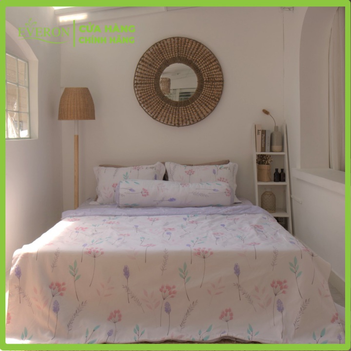 Chăn bốn mùa K-Bedding KMTP 108 MicroTencel Tím phối Trắng