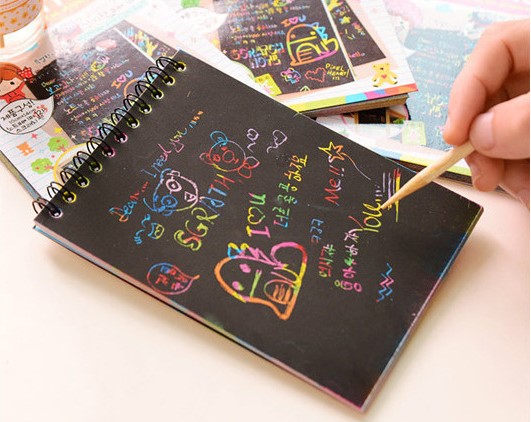 Sổ tay ma thuật Scratch Note nhiều sắc màu (10 tờ) (14*10.5cm)