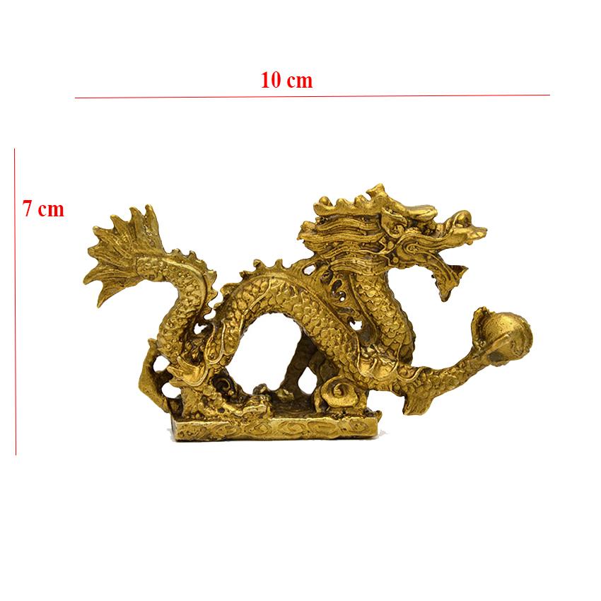 Vật phẩm Tượng Rồng bằng đồng size nhỡ phong thủy cho bàn làm việc, bàn học zjnmart