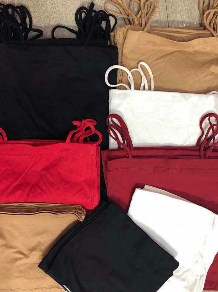 Combo 5 áo thun 2 dây trơn