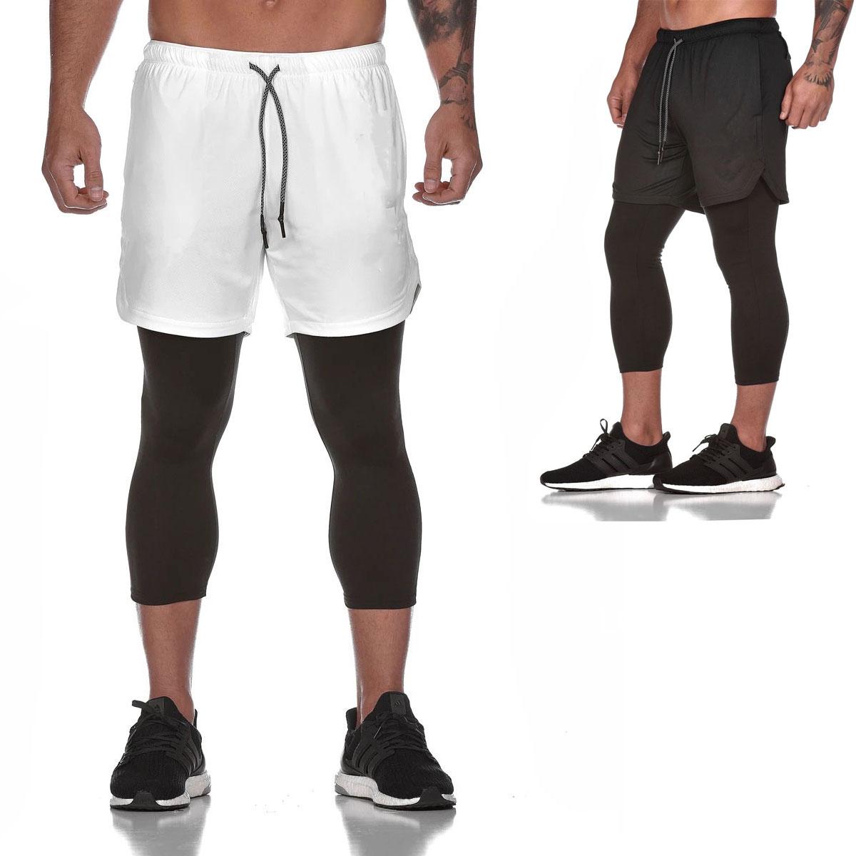 Quần Tập Gym Nam 2 Lớp - Kết Hợp Legging Dài Thể Thao SQ517