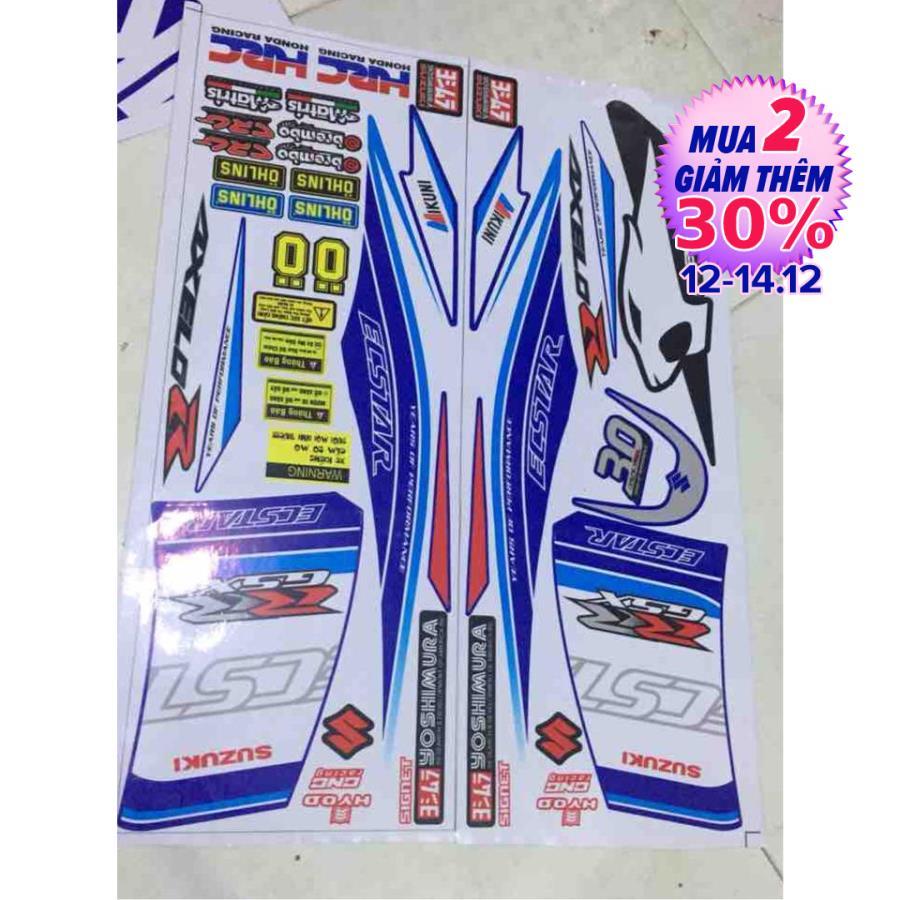 Tem rời axelo trắng xanh