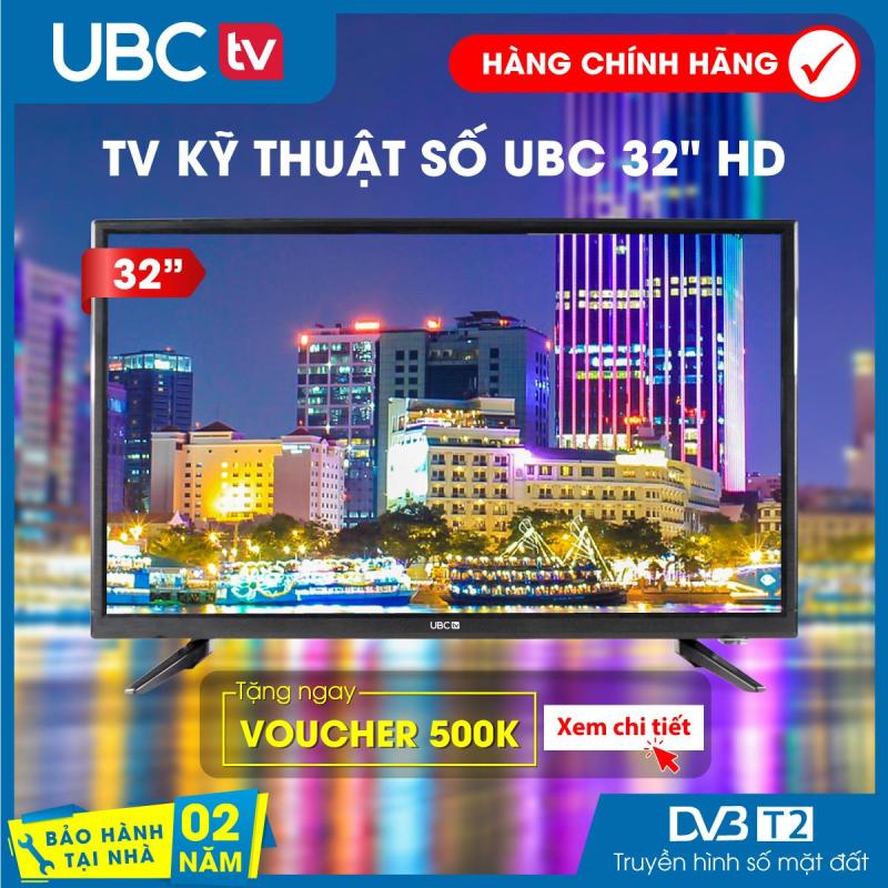Tivi UBC HD 32inch DVB-T2, (đen), Model: 32P700S, Bảo hành 2 năm tại nhà công nghệ dò kênh tự động Free-to-Air, âm thanh Dolby, Hàng nguyên Seal, Tivi giá rẻ