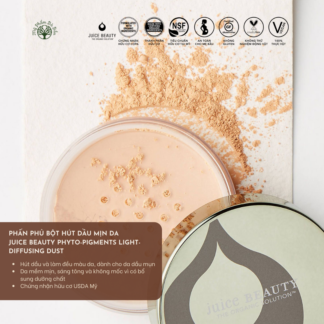 Phấn phủ bột hữu cơ cao cấp có màu Juice Beauty Phyto-Pigments Light-Diffusing Dust
