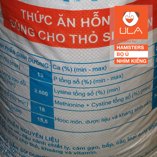 2KG Cám Thỏ, bọ, hamsters - Ula Pets