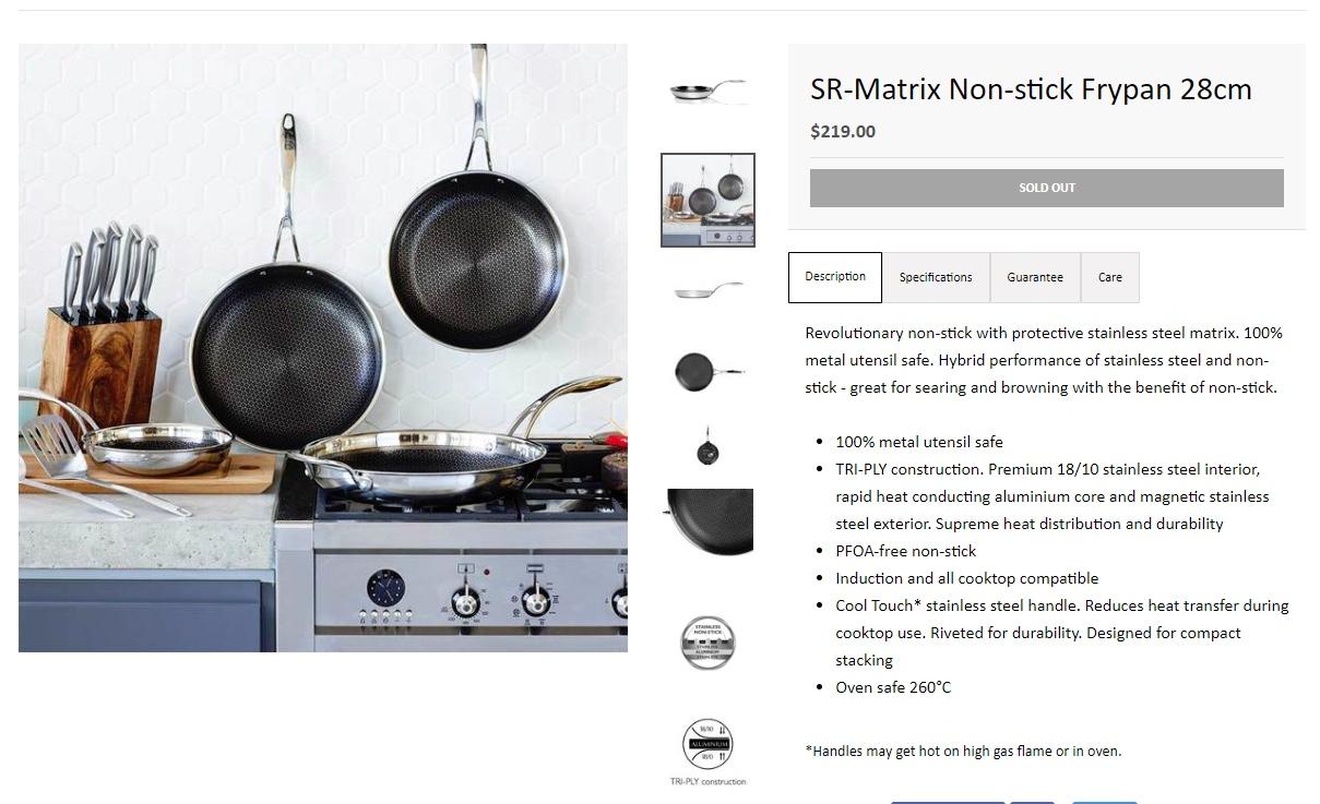 SR-Matrix Non-stick Frypan 26CM