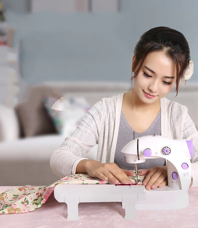 Máy may mini CMD, máy khâu mini cmd, Máy May Đa Năng Có Vắt Sổ Máy May Mini, Bảo hành 6 tháng