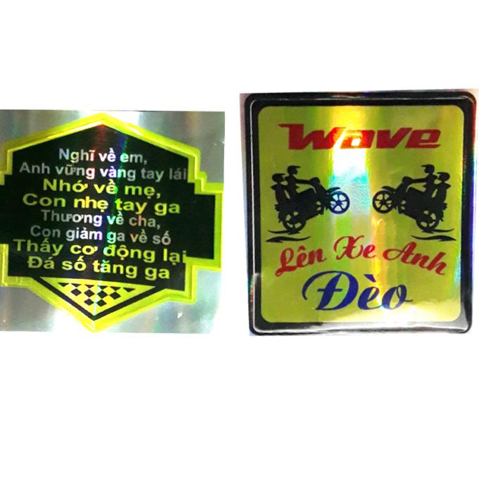 Tem dán 7 màu câu giật gân lên xe anh, nghĩ về em - giá cho 2 tem dán xe máy, xe đạp điện, xe máy điện, ba lô, túi đeo, bàn học, tem dán 7 màu dành cho hội yêu xe, thích chế xe Zjnmart