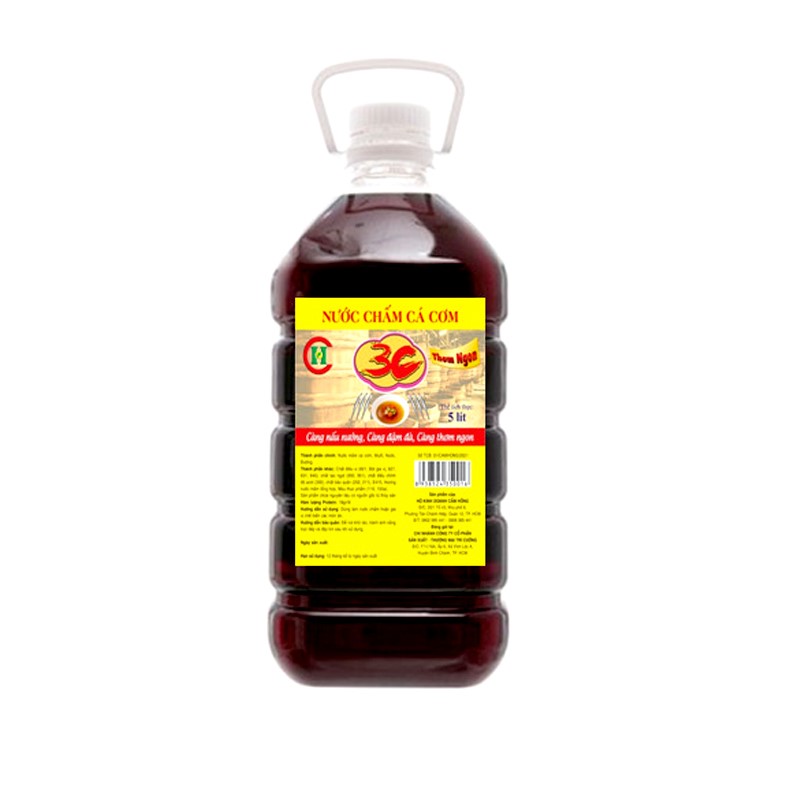 Thùng 5 lít nước chấm cá cơm 3C càng chấm càng ăn càng ngon cao cấp