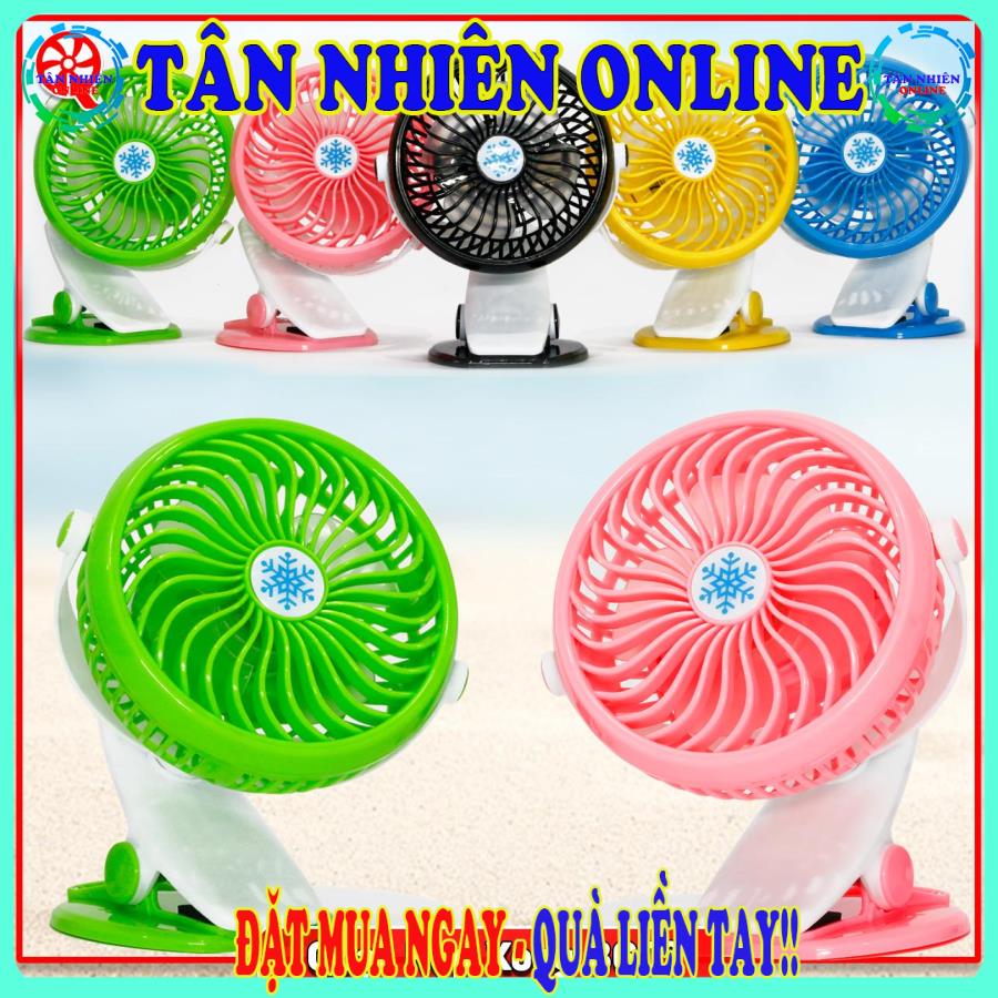 Quạt Mini Để bàn hoặc Kẹp bàn xoay 360 độ chân USB cho văn phòng