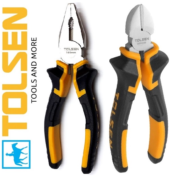 Bộ 2 Kìm Răng Điện Kềm Cắt 6 inch 160 mm TOLSEN 10000 10003