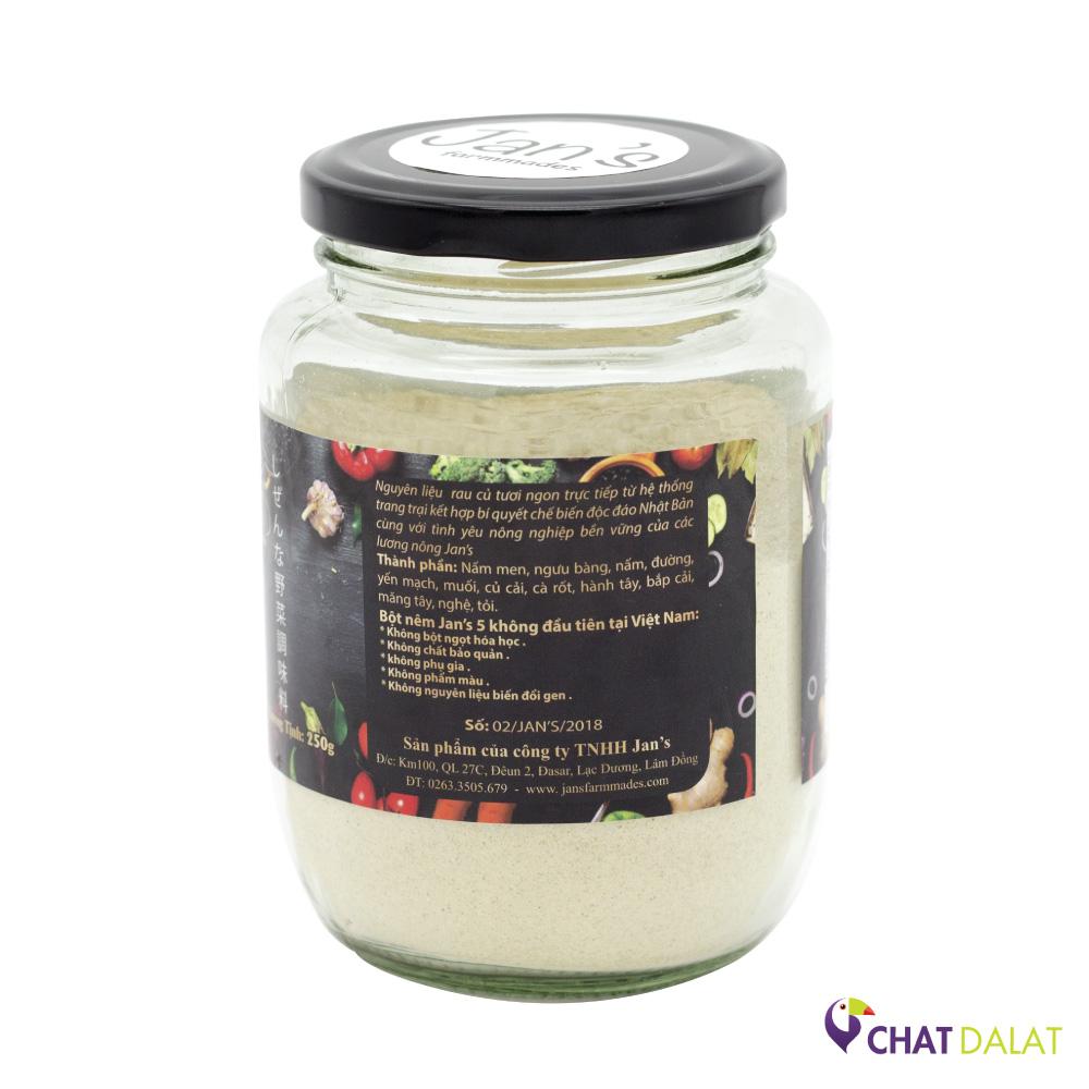 Bột nêm rau củ super nutri (ít muối) - Hũ thủy tinh 250gr