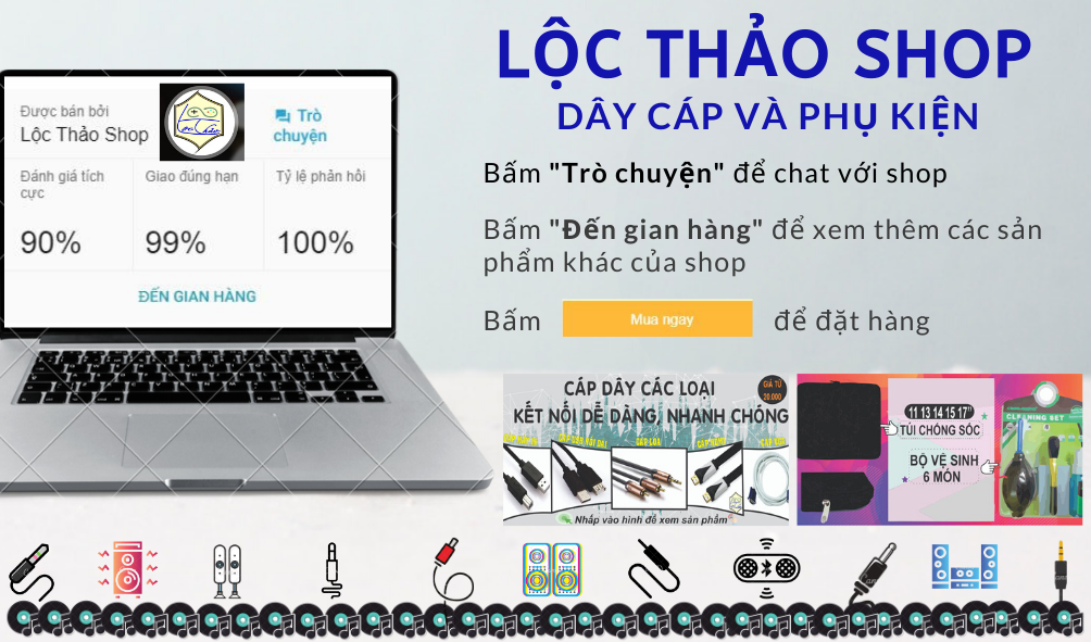 Cáp loa 2 đầu 3.5 dài 5M Cao cấp