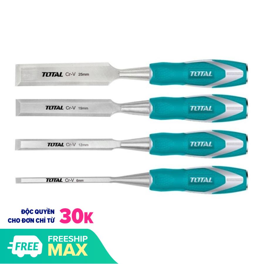 Bộ mũi đục gỗ 4 chi tiết Total THT41K0401