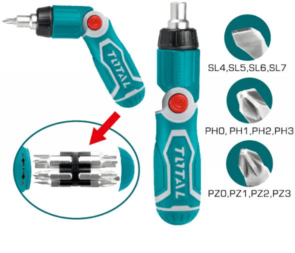 Bộ 13 công cụ tô vít gấp đa năng total tacsd30136