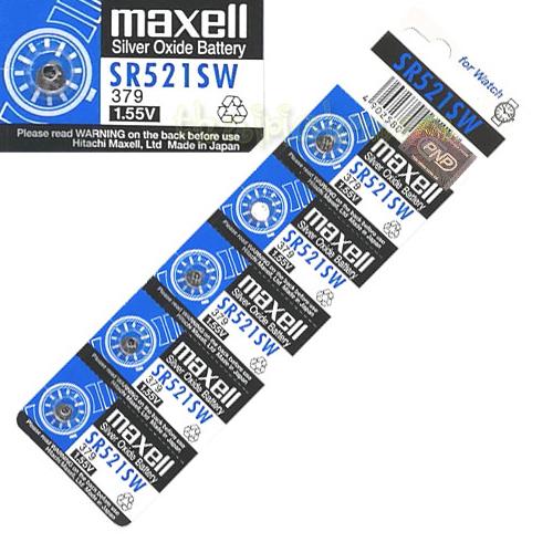 [HCM]Combo Vỉ Pin nhật Maxell SR521SW 379  vỉ 5 viên