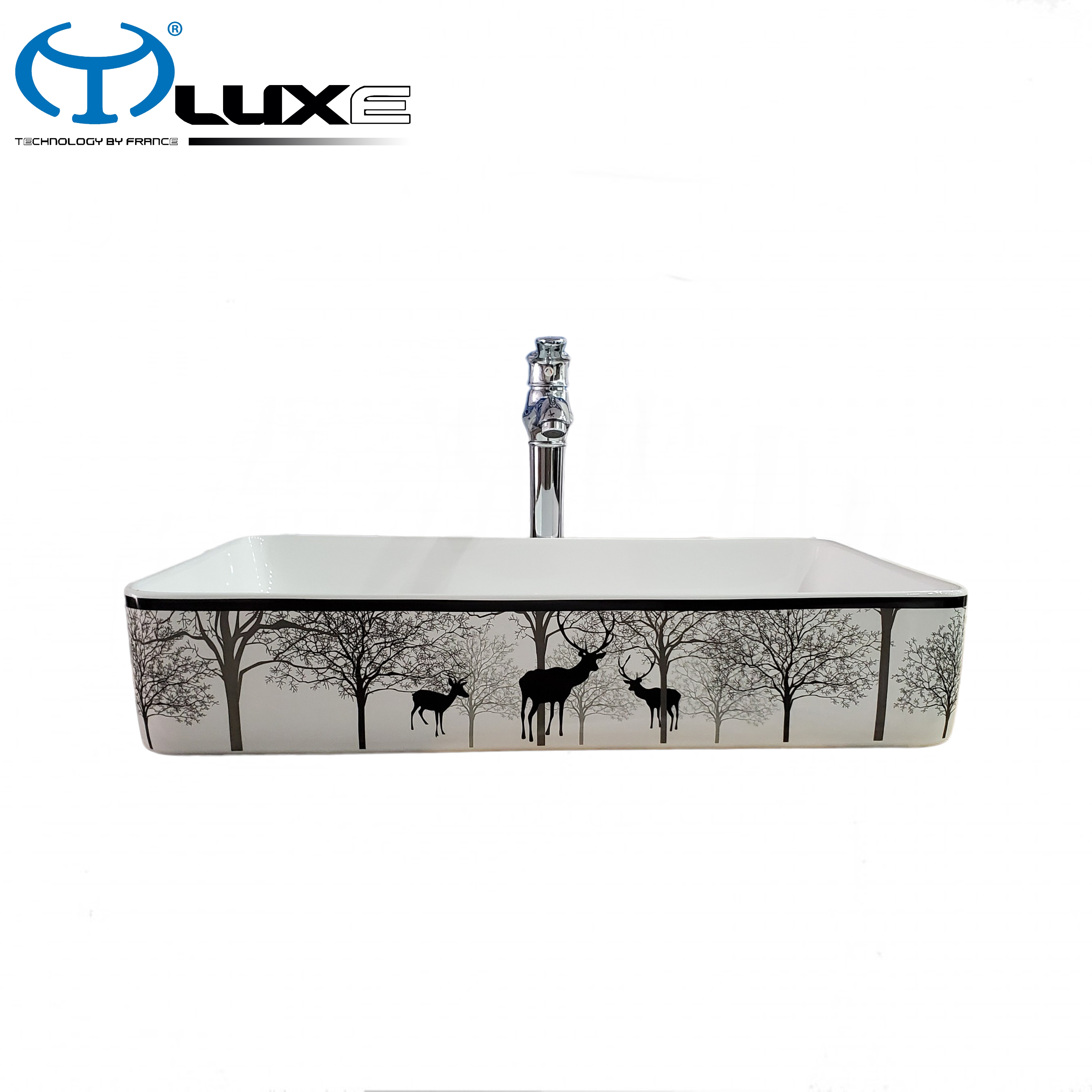 Chậu lavabo bàn đá cao cấp LUXE C109