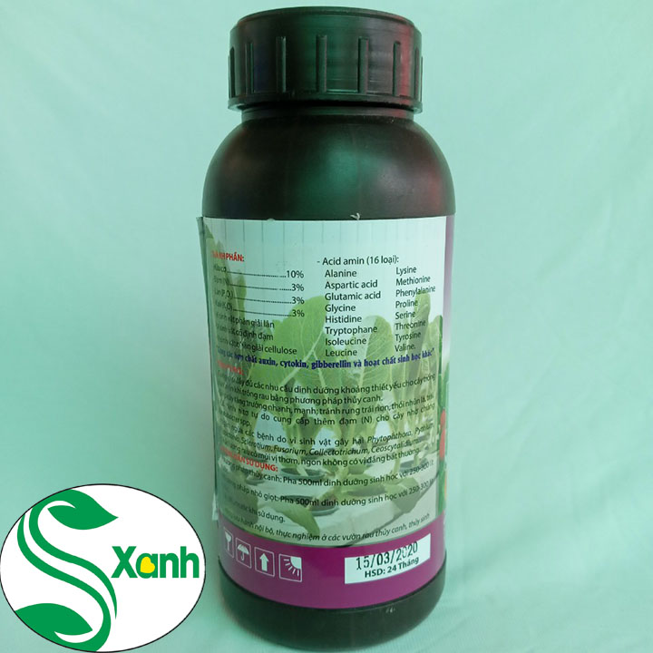 Phân bón trồng rau thủy canh - Dịch Trùn Quế - Chai 500ml