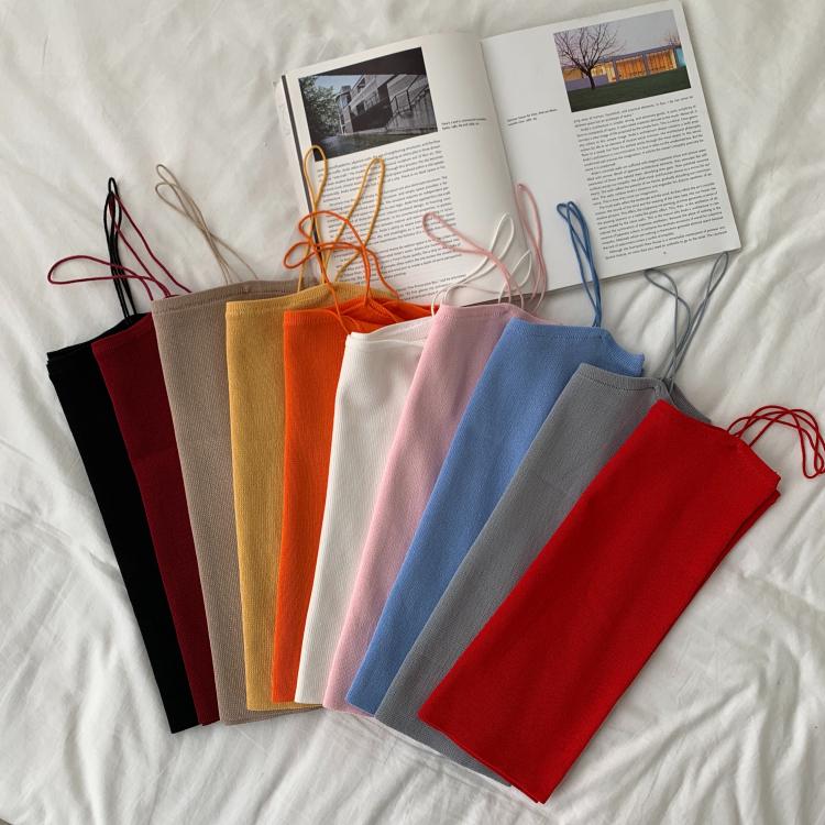 Hot Sale xả kho giá sốc Áo hai dây ngang nhiều màu body form đẹp giá rẻ (giao màu ngẫu nhiên)