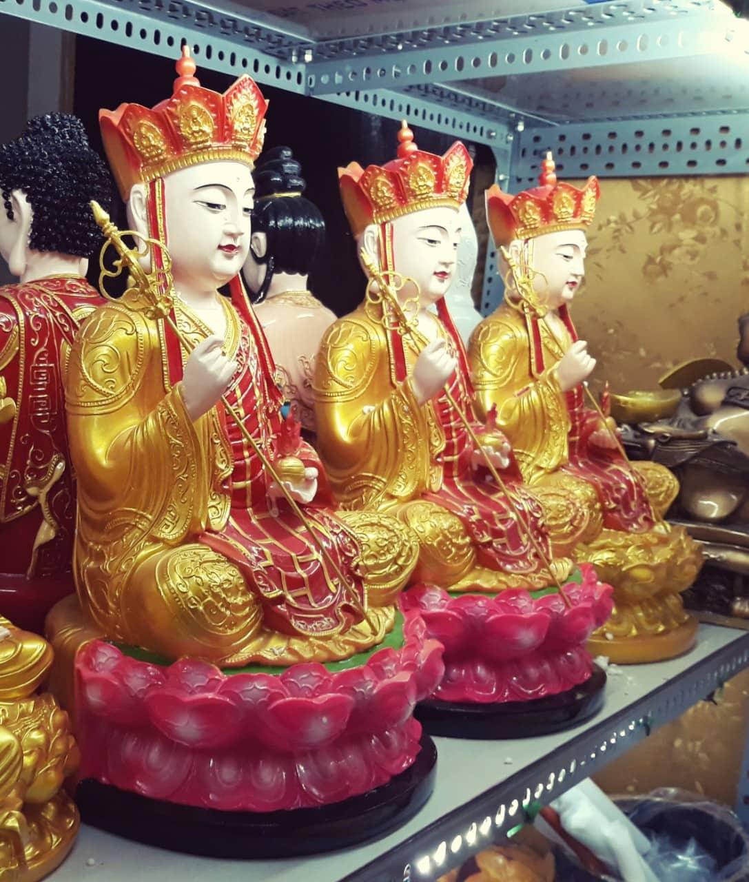 Địa Tạng Ngồi 50cm sen hồng
