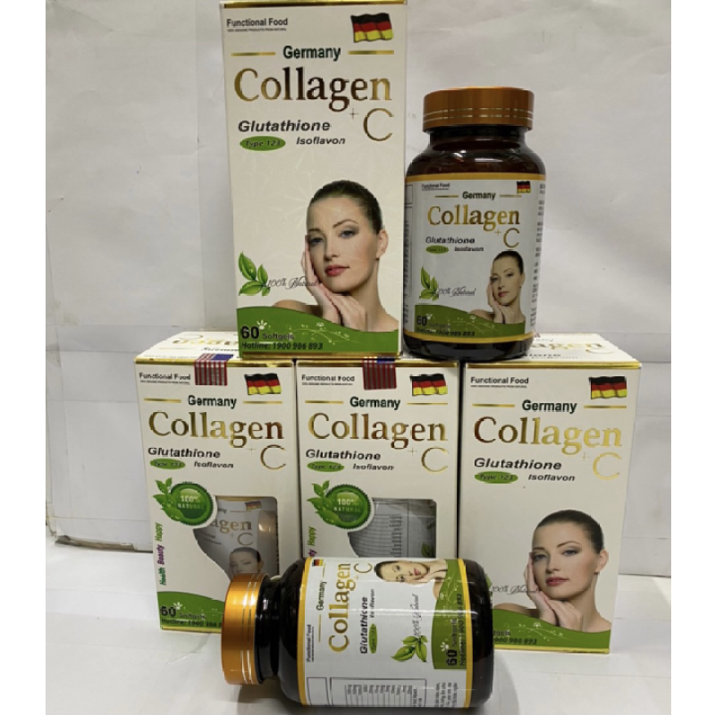 (Chính hãng) Viên uống đẹp da Collagen +C giảm thâm nám tàn nhang ngừa nếp nhăn chống lão hóa - Hộp 60 viên Chính hãng