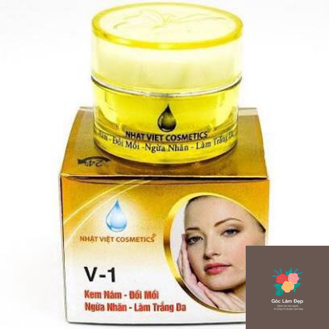 [HCM]Kem Nhật Việt V1 Đồi Mồi Nám Chống Nhăn Làm Trắng Ngọc Trai Đen Sữa Ong Chúa (8g)
