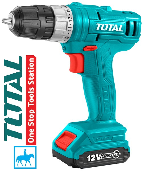 Máy Khoan Bắt Vít Siết Vít Cầm Tay Dùng Pin Sạc 12V TOTAL TDLI1211 Bao Gồm Pin Sạc 12V và Sạc