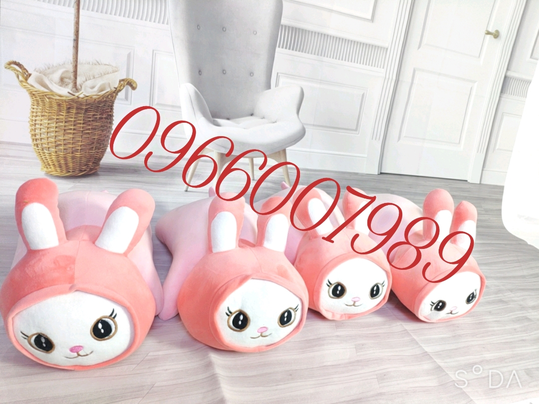 Gấu Bông Thỏ Nằm Dễ Thương Size 40cm