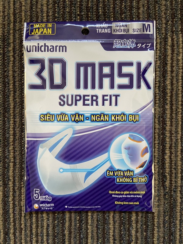 Khẩu Trang 3D Mask Unicharm Super Fit ( MADE IN JAPAN )