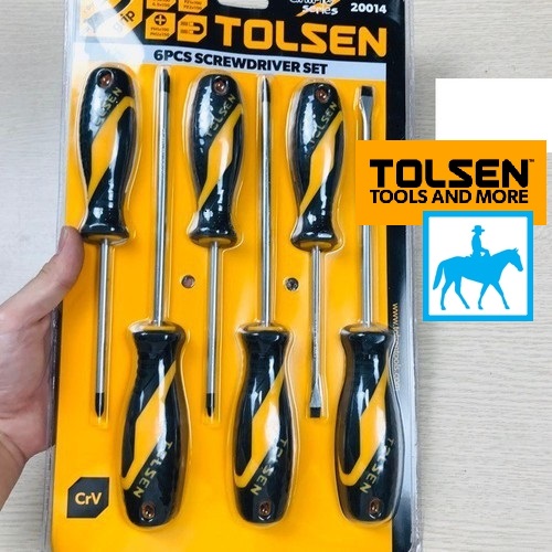 Bộ 6 Tua vít Nam Châm Thép CrV TOLSEN 20014