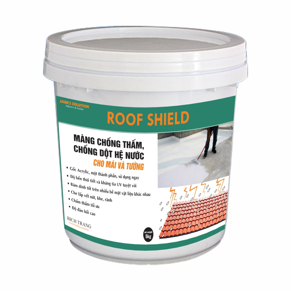 Sơn chống thấm hiệu quả chuyên dụng cho sân thượng, mái nhà - Roof shield (5 kg/thùng)