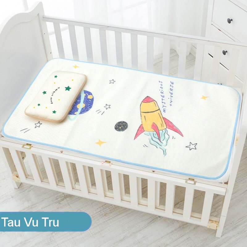 Chiếu điều hoà làm mát kèm gối cho bé Muslin tree
