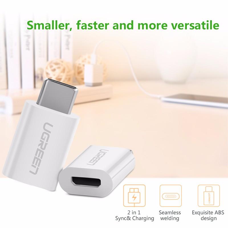 Đầu chuyển đổi USB Type C sang Micro USB Ugreen 30154 chính hãng