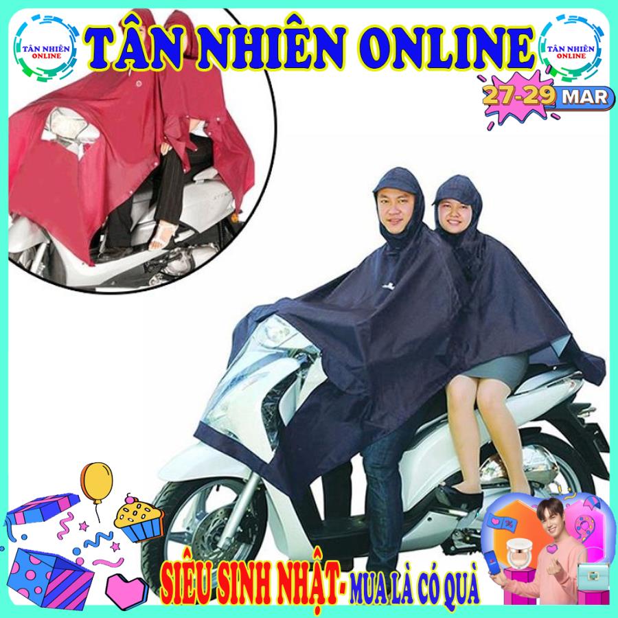 Áo mưa đi xe máy 2 đầu tiện dụng cho cả ngồi trước và ngồi sau xe máy