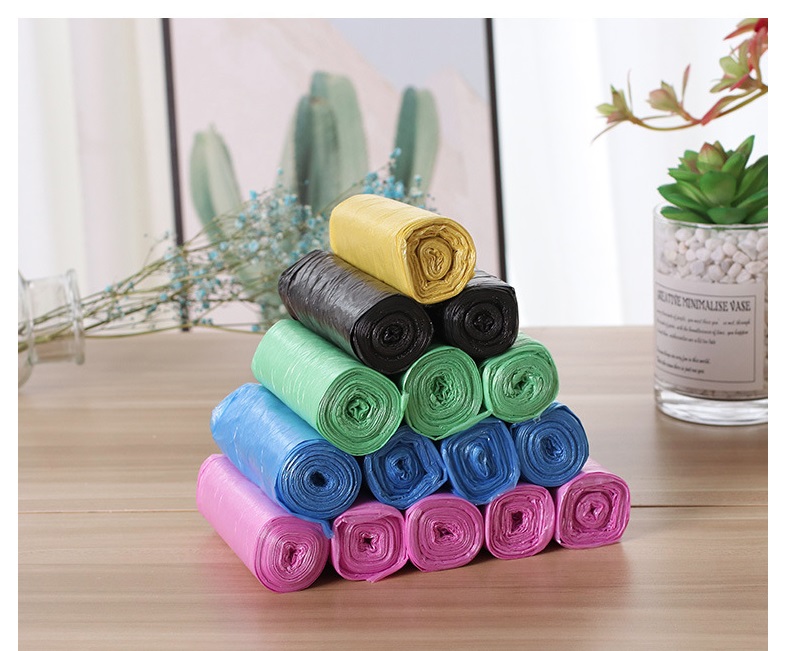 100 Túi đựng rác tự hủy nhiều màu