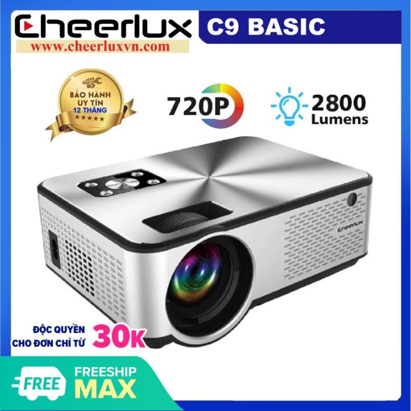 Máy chiếu phim mini projector Cheerlux C9 HD 1280x720p, độ sáng 2800 lumens, âm thanh cực hay, xem 100 inch cực nét, phù hợp thay thế tivi giá rẻ trong phòng ngủ.