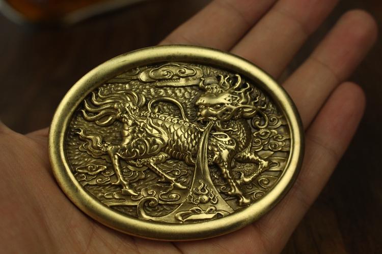 Mặt khóa thắt lưng Đồng Đúc hình Kì lân-MKCOPPER10